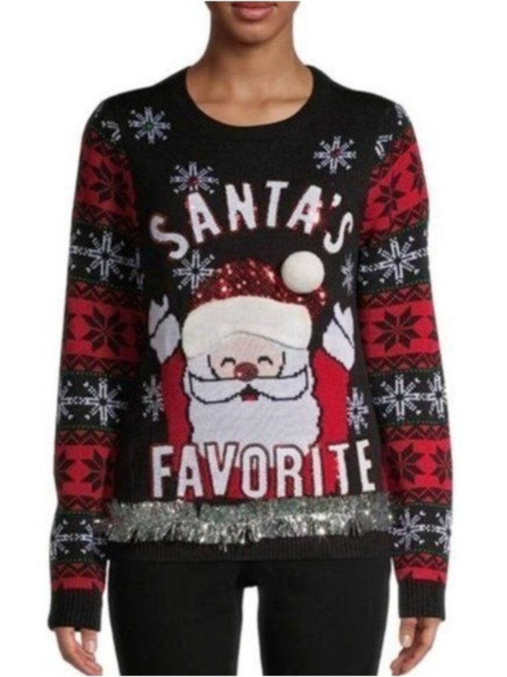 No Boundaries Black Tacky Christmas Sweater XXL